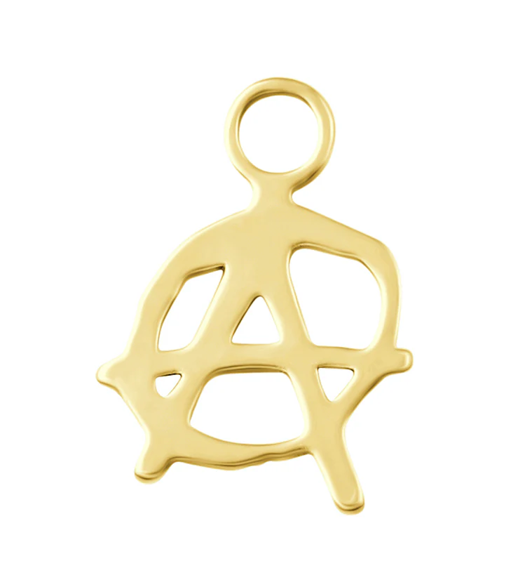 Gold PVD Anarchy Stainless Steel Charm