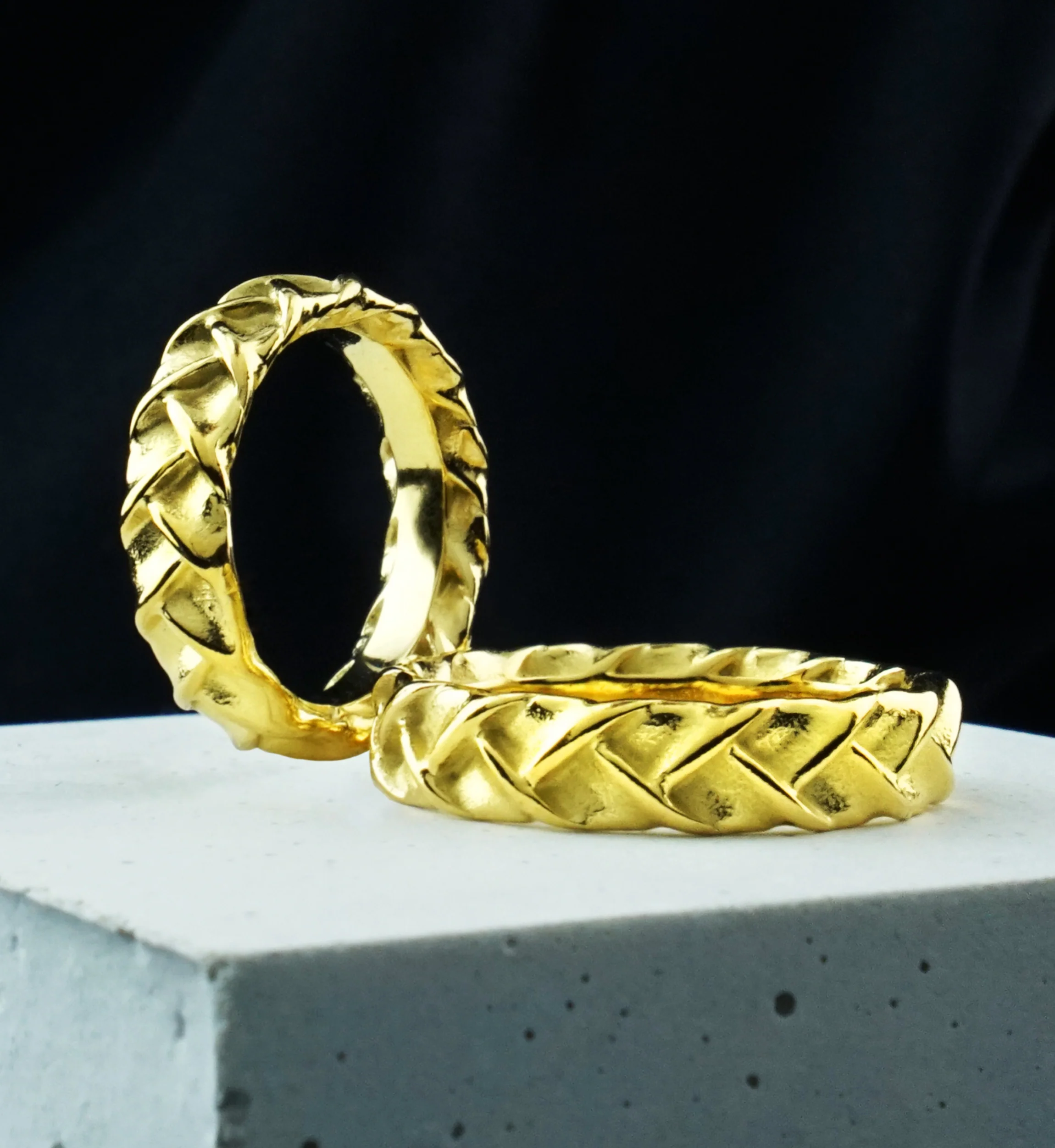 Tread Gold PVD Stainless Steel Ring
