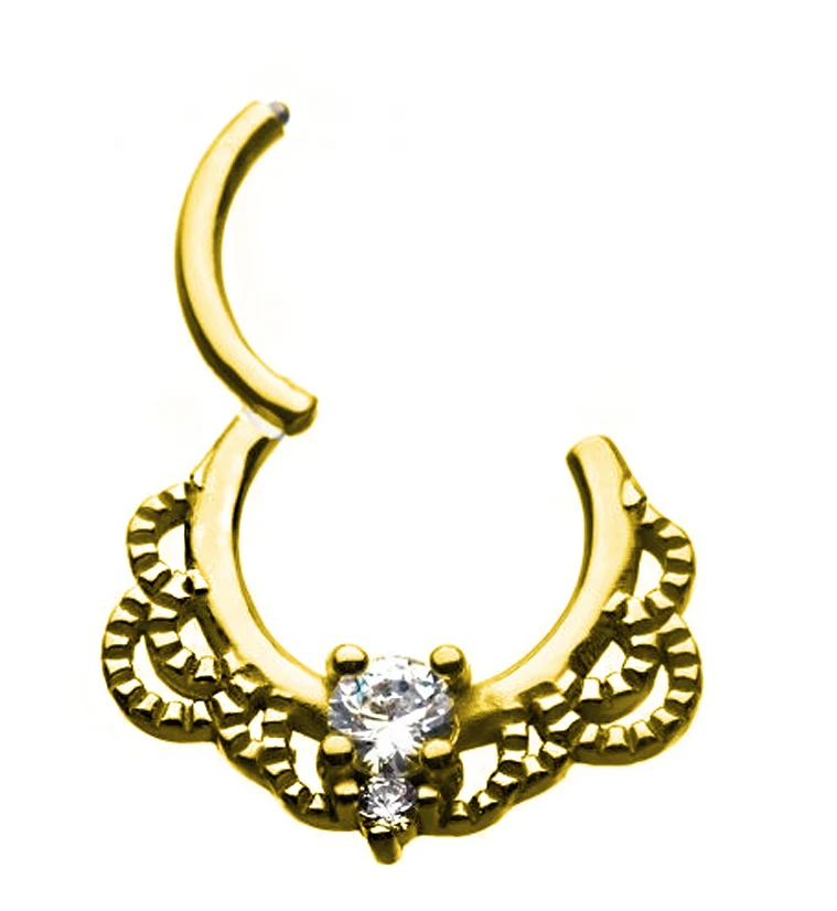 Gold PVD Caprice Hinged Segment Ring