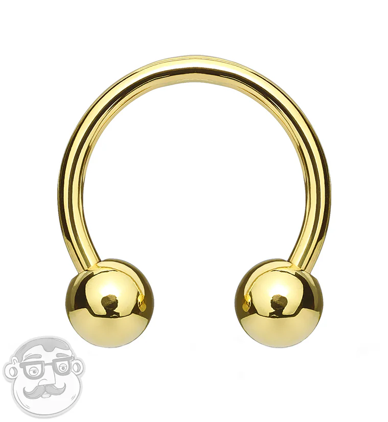 Gold PVD Circular Barbell - Image 4