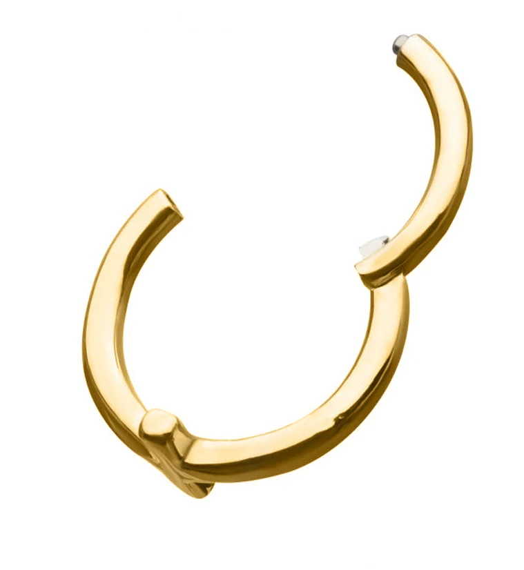 Gold PVD Cross Hinged Segment Ring - Image 2