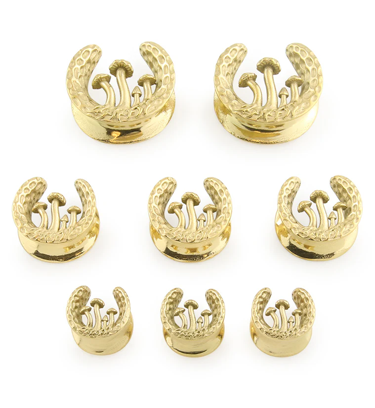 Gold PVD Hammered Mushroom Stainless Steel Saddles - Image 3