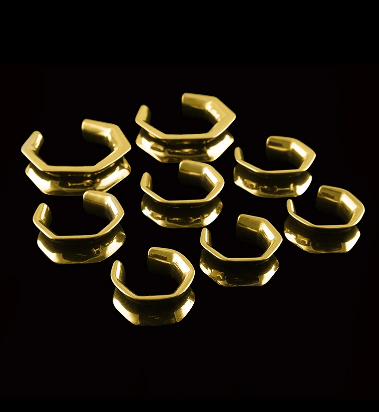 Gold PVD Hex Saddles - Image 3