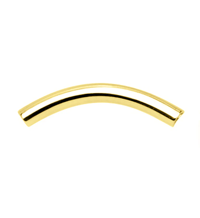 Gold PVD Internally Threaded Titanium Curved Barbell - Post Only