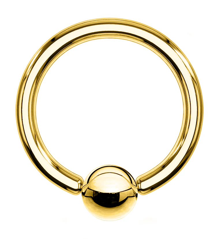 Gold PVD Captive Ring Stainless Steel
