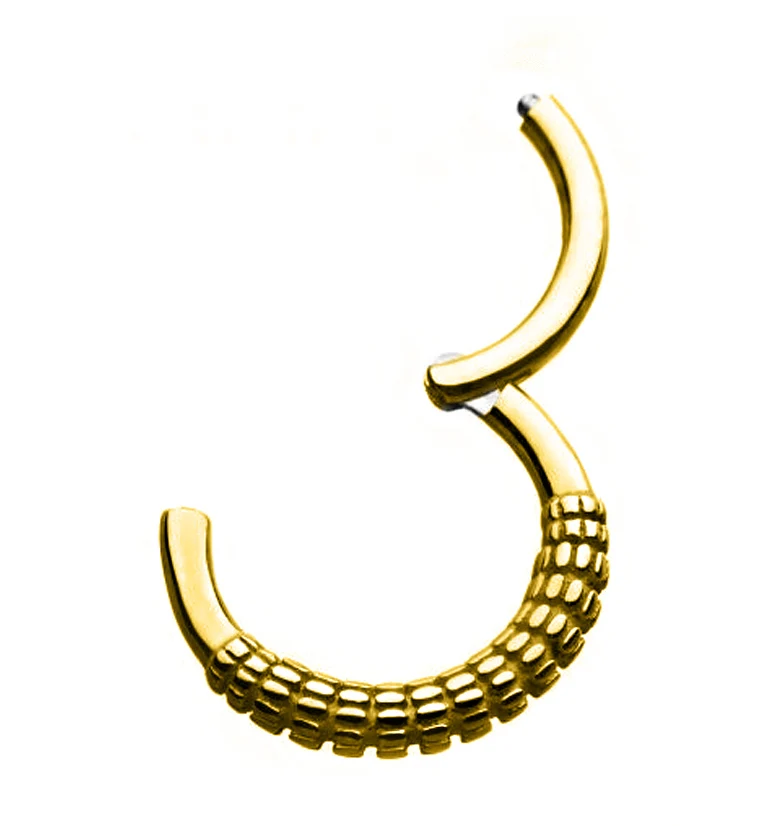 Gold PVD Score Hinged Segment Ring