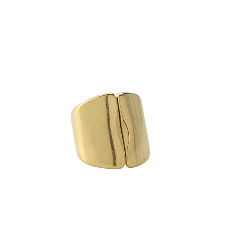 Gold PVD Stainless Steel Hinged Stretched Ear Cuffs - Image 5