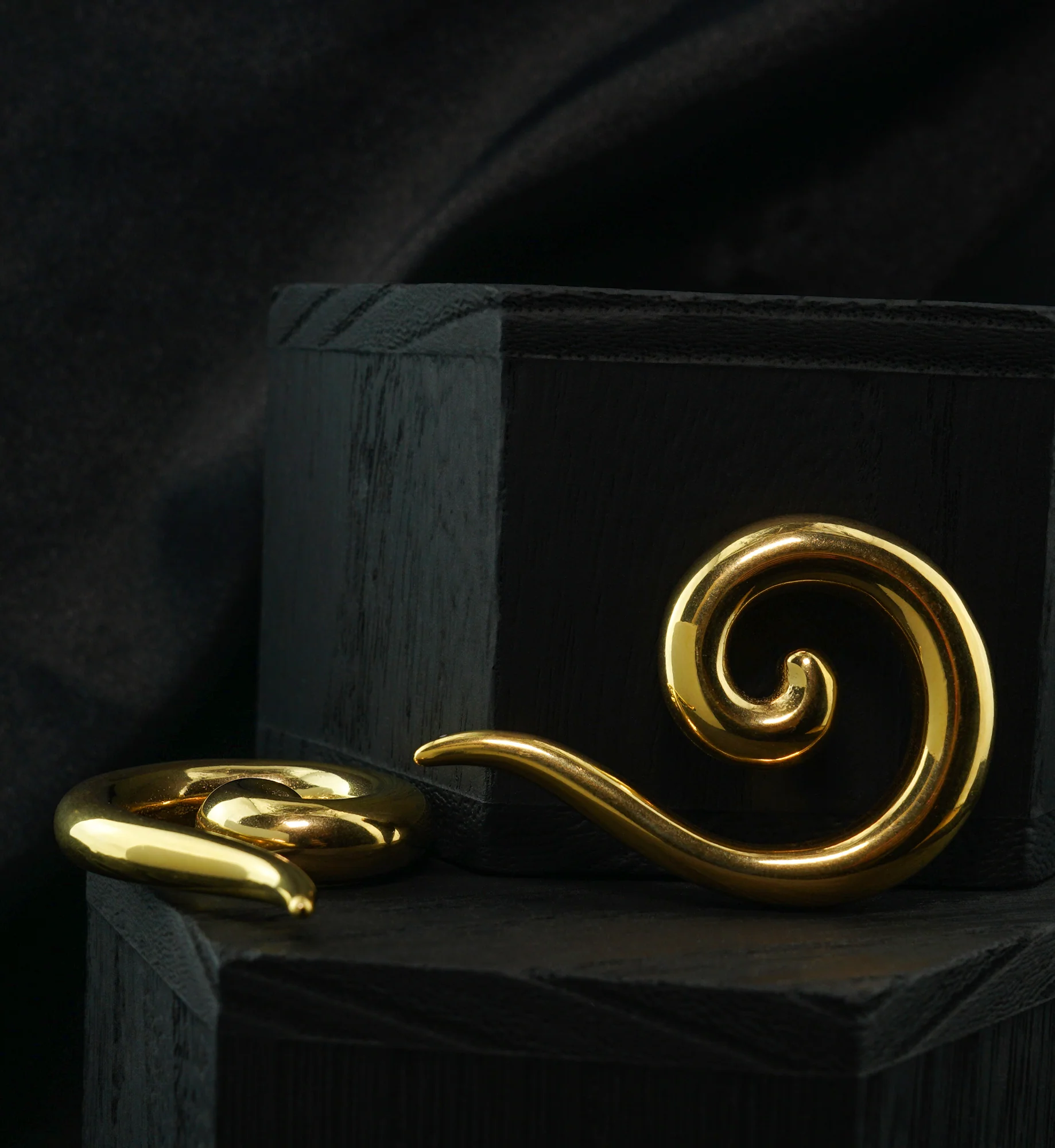 Gold PVD Stainless Steel Tail Spirals - Image 2