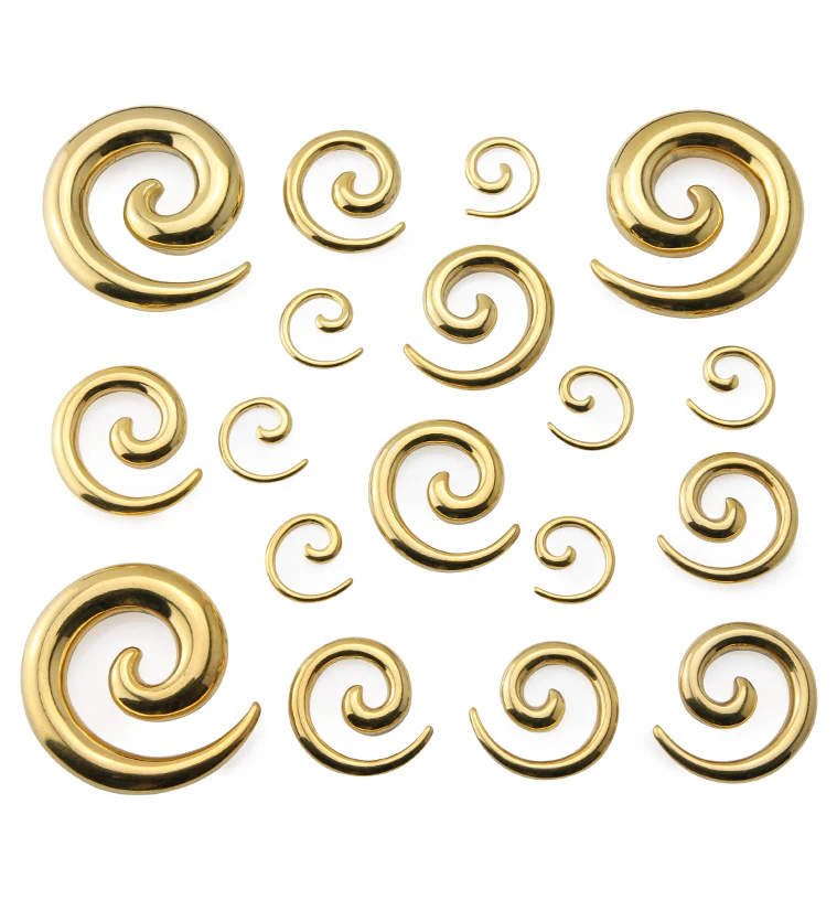 Gold PVD Steel Spirals - Image 3