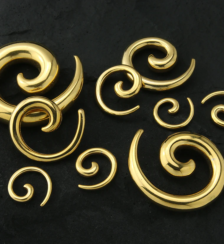 Gold PVD Steel Spirals - Image 4