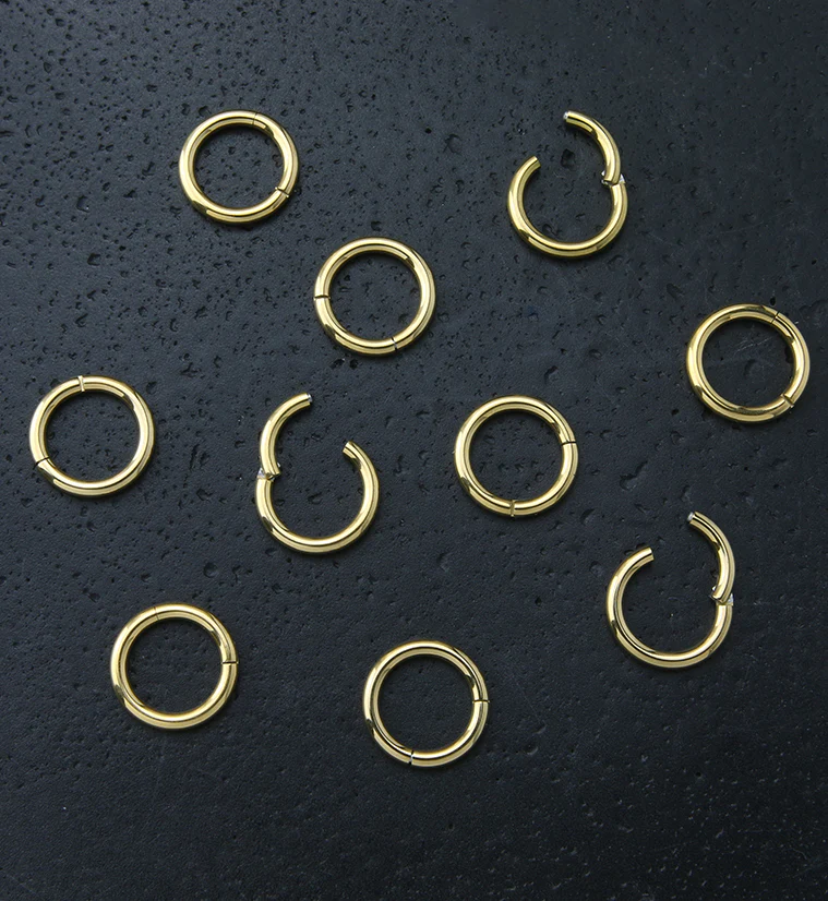 20pc Set of Gold PVD Titanium Stacked Rings - Image 3