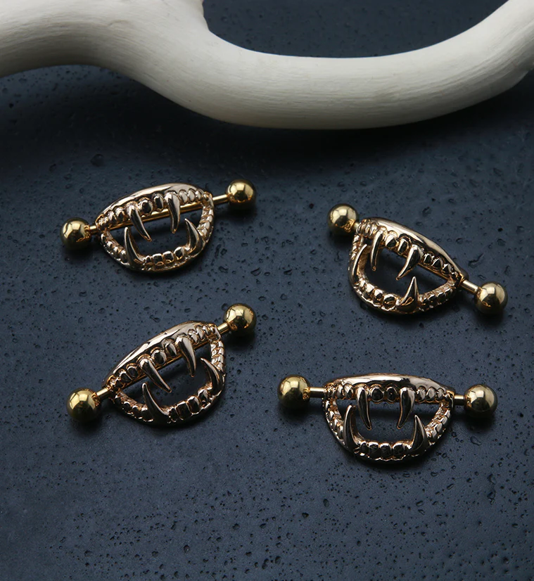 Golden Fang Nipple Ring Shield - Image 2