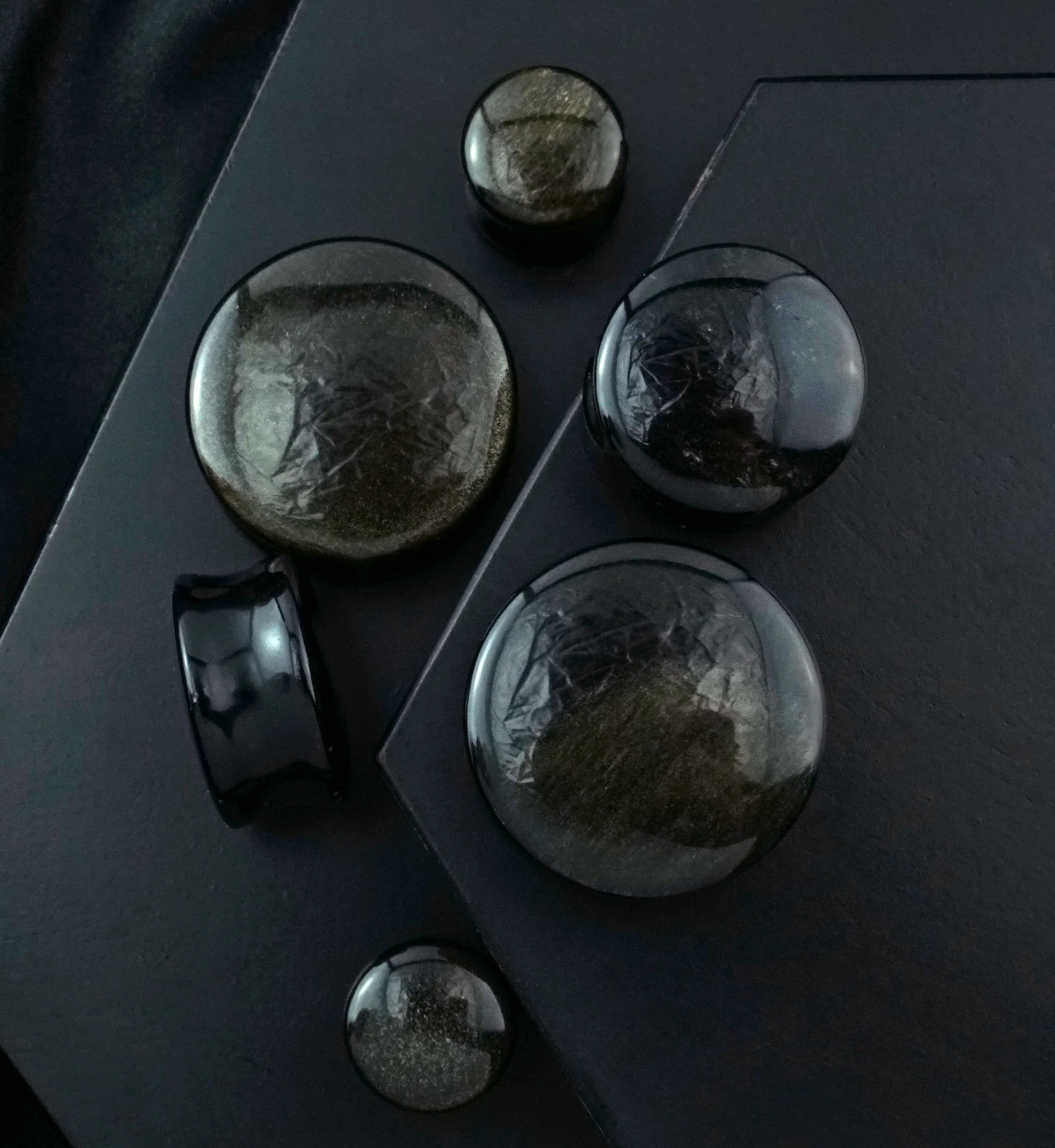 Golden Obsidian Stone Plugs - Image 2