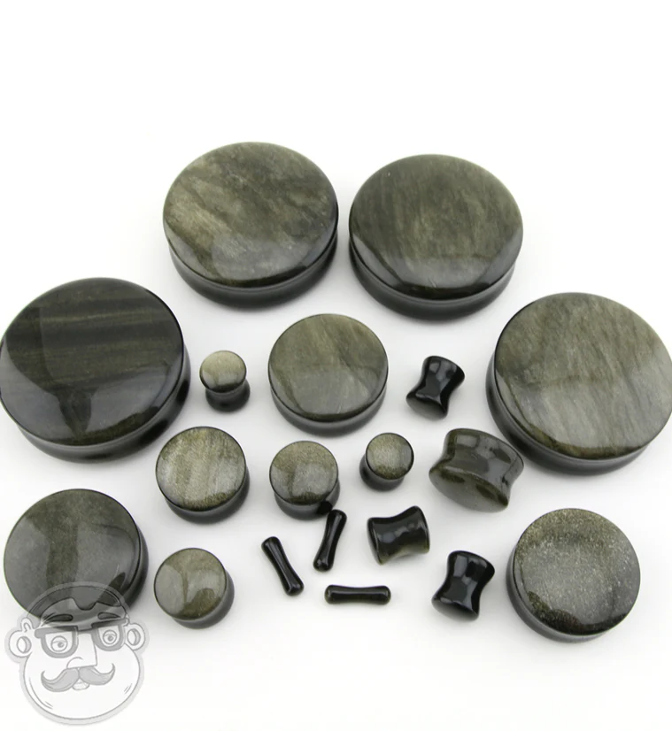 Golden Obsidian Stone Plugs - Image 8