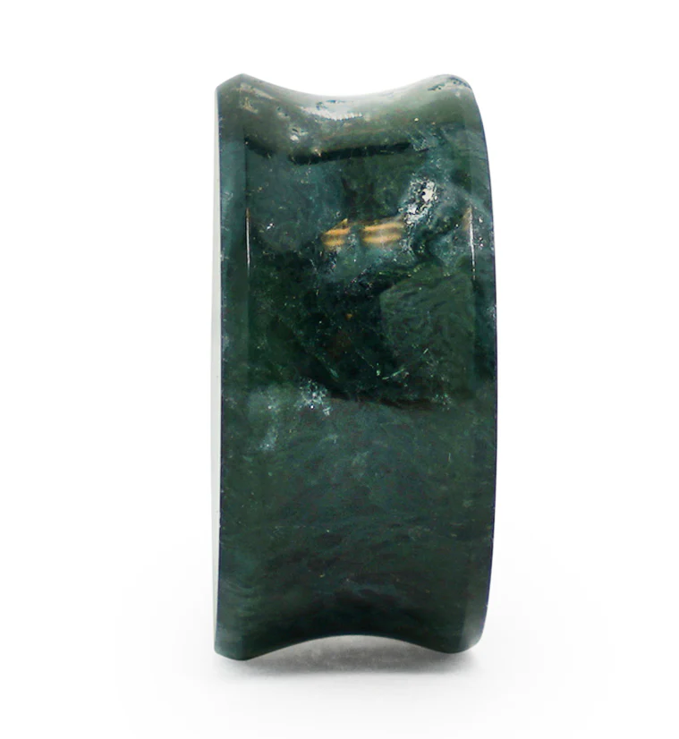 Grade A Green Moss Agate Stone Plugs - Image 5