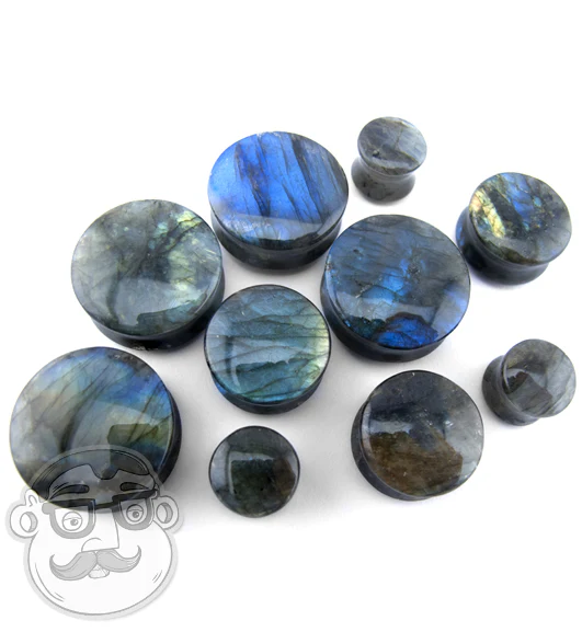Grade A Labradorite Stone Plugs - Image 6