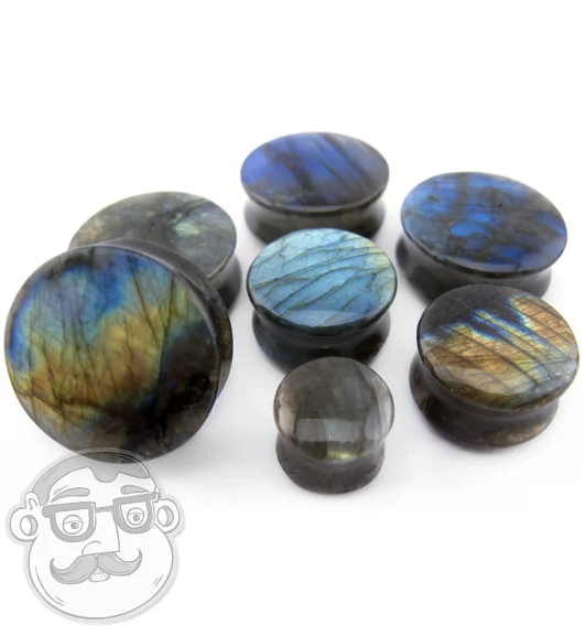 Grade A Labradorite Stone Plugs - Image 7