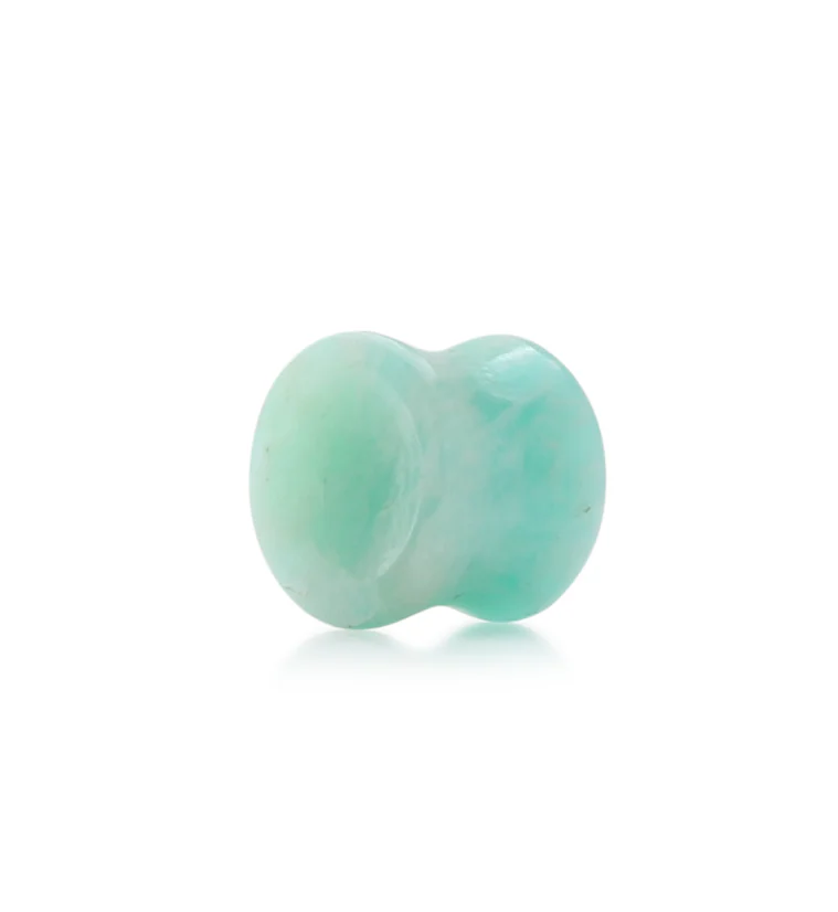Amazonite Stone Plugs 00G (10mm) - Version 1 (Single Plug) - Image 2