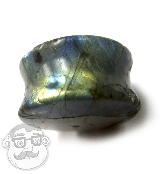 Grade B Labradorite Stone Plugs (Low Flash) - Image 3