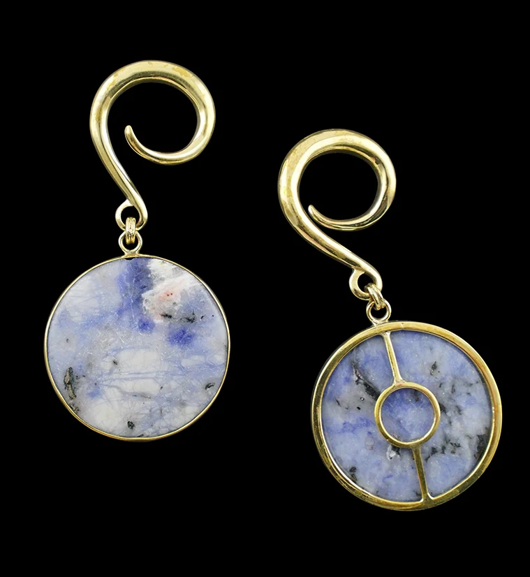 Grand Sodalite Stone Hanging Ear Weights - Image 4