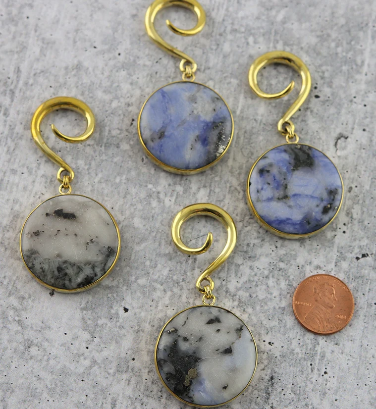 Grand Sodalite Stone Hanging Ear Weights - Image 5