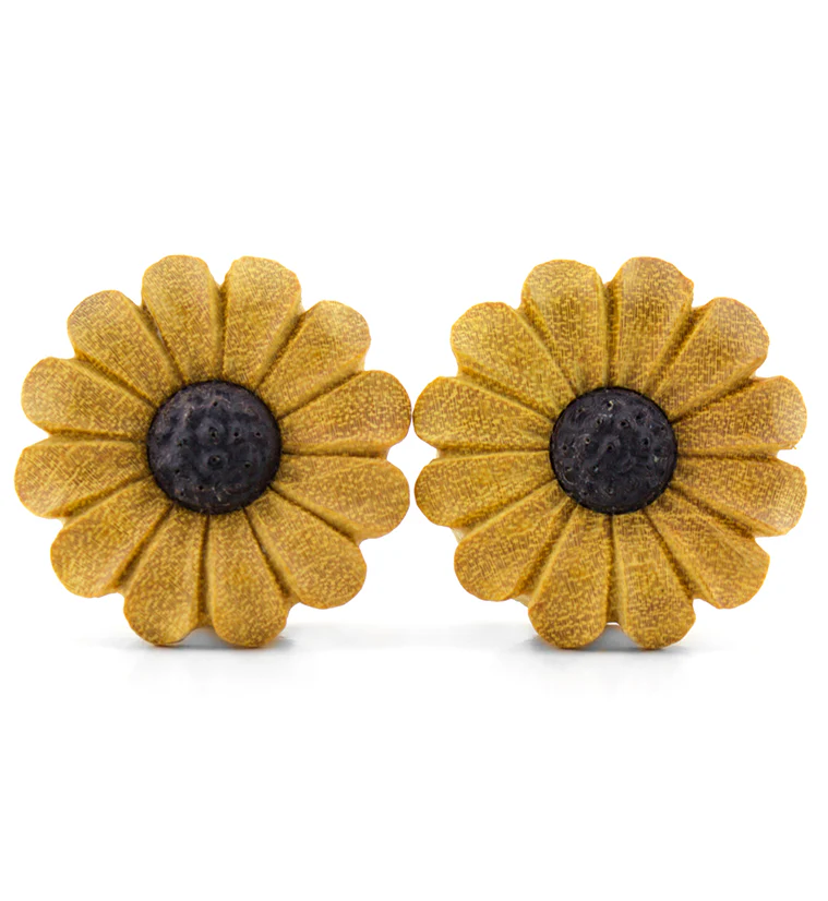 Grand Sunflower Wood Plugs - Image 5