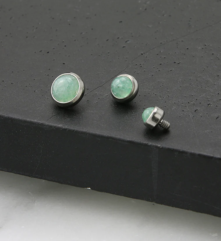 Green Aventurine Stone Titanium End - Image 2