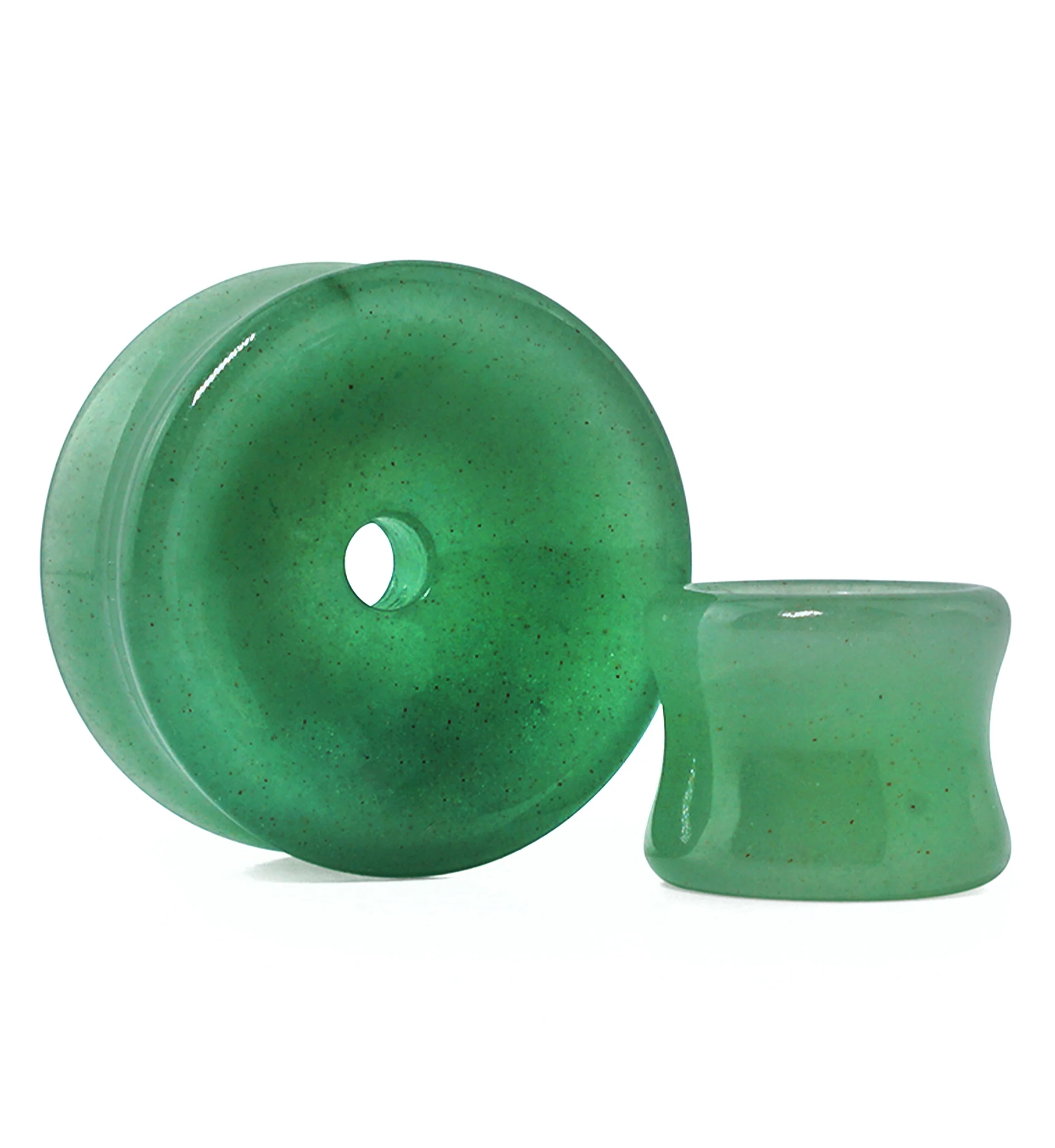 Green Aventurine Stone Thick Wall Tunnels