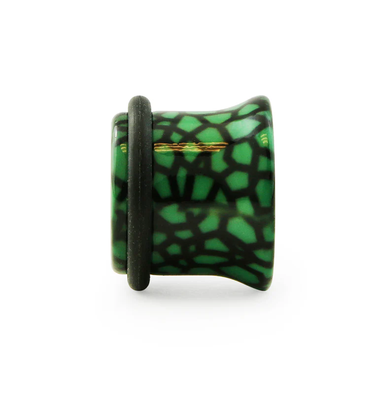 Green Dragon Veins Acrylic Plugs - Image 4