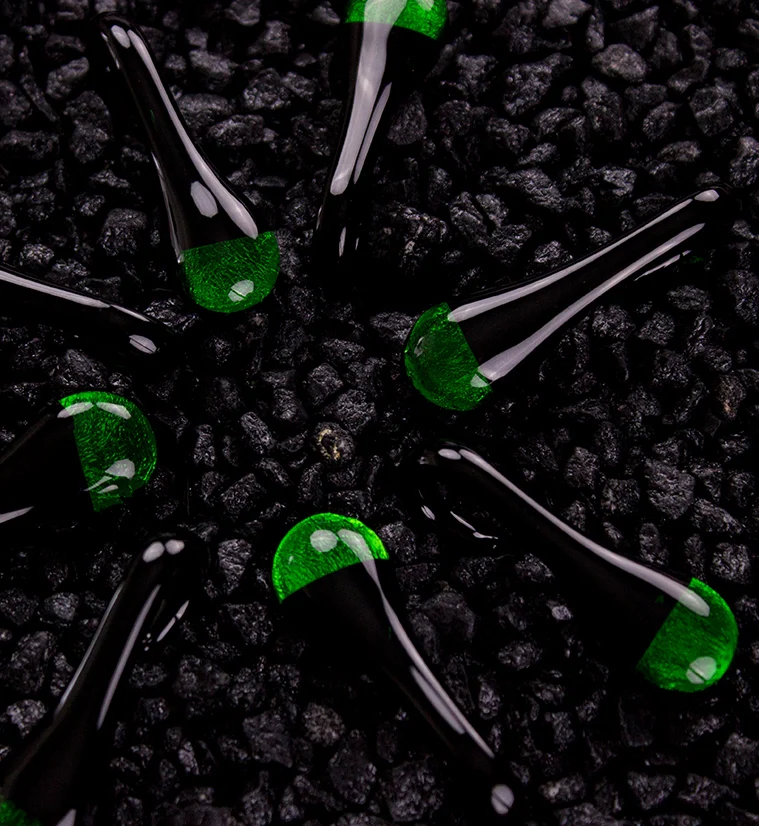 Green Drip Glass Ear Weights - Image 4