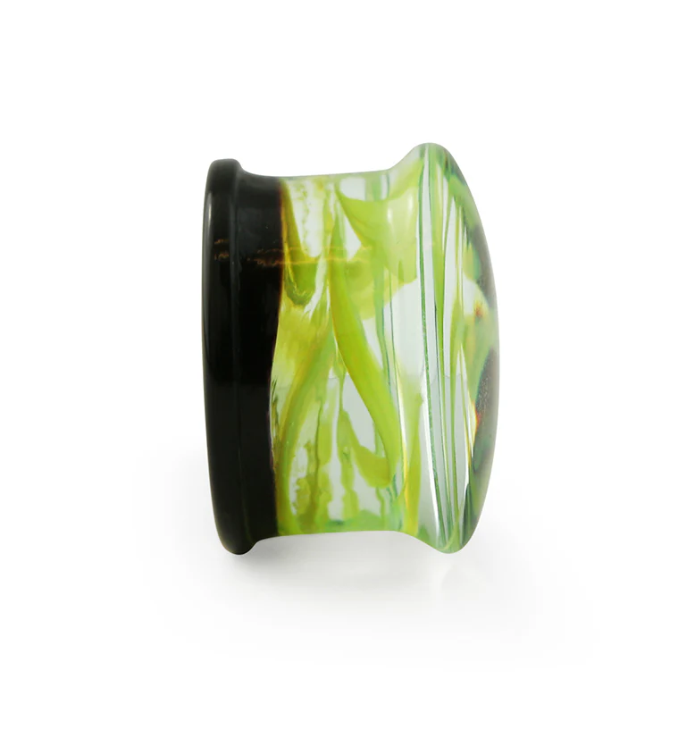 Green Haze Swirl Glass Plugs - Image 5