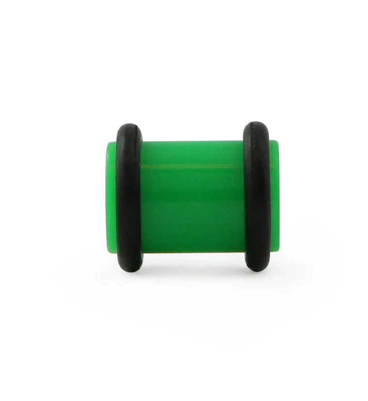 Green No Flare Acrylic Plugs - Image 3