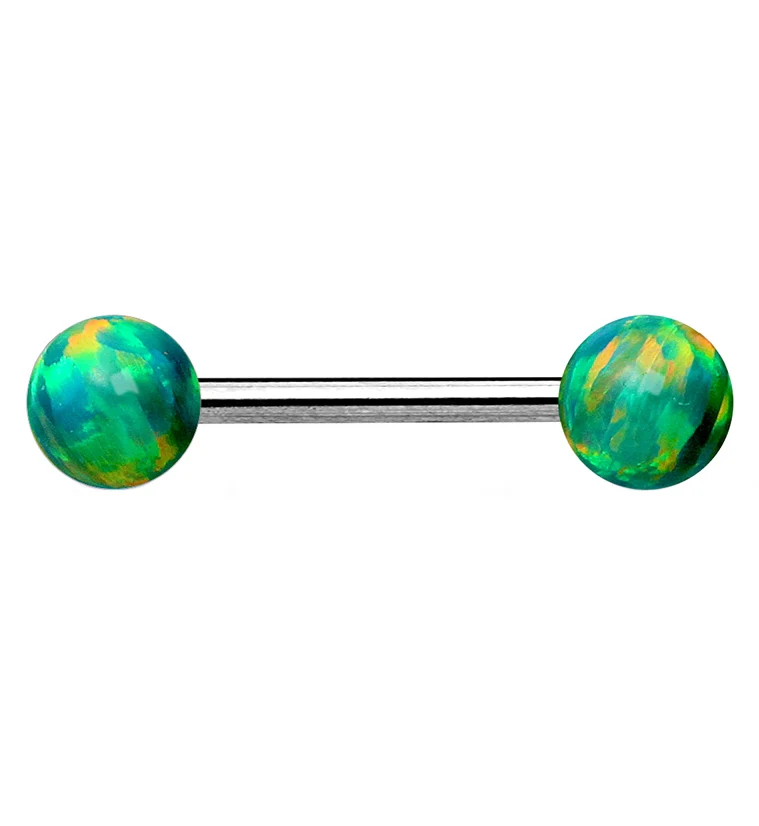 Green Opalite Barbell (1 piece)