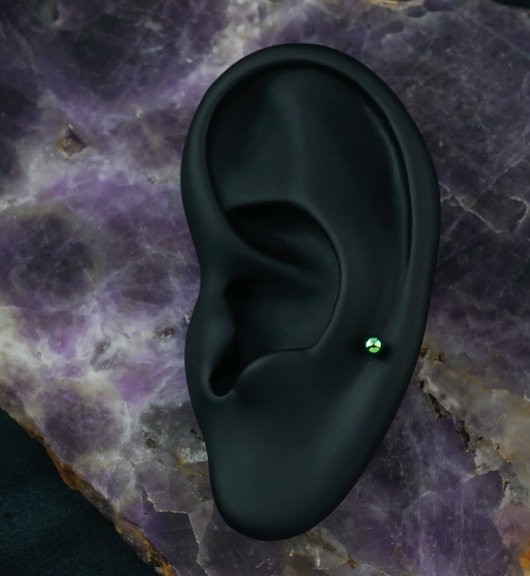 Green PVD Plated Labret Post - Image 4