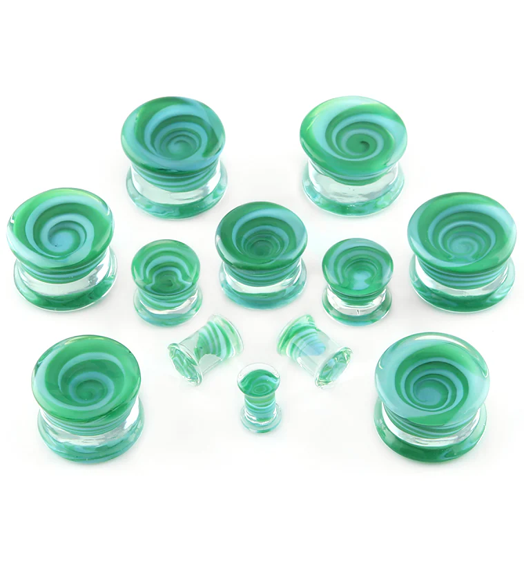 Green Vortex Glass Plugs - Image 2
