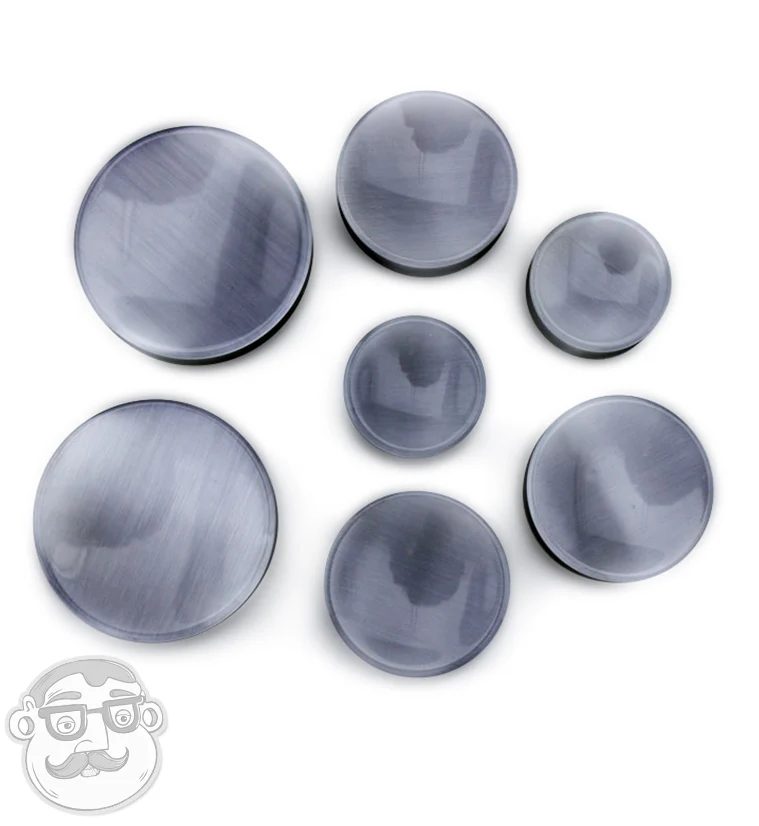 Grey Cat's Eye Glass Plugs - Image 5