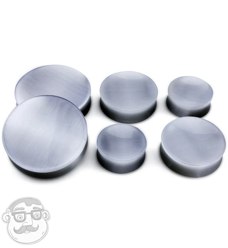 Grey Cat's Eye Glass Plugs - Image 9