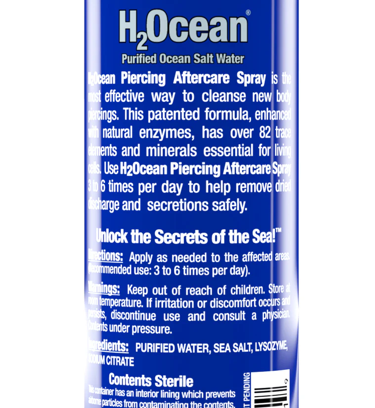 H2Ocean Piercing Aftercare Spray - Image 2
