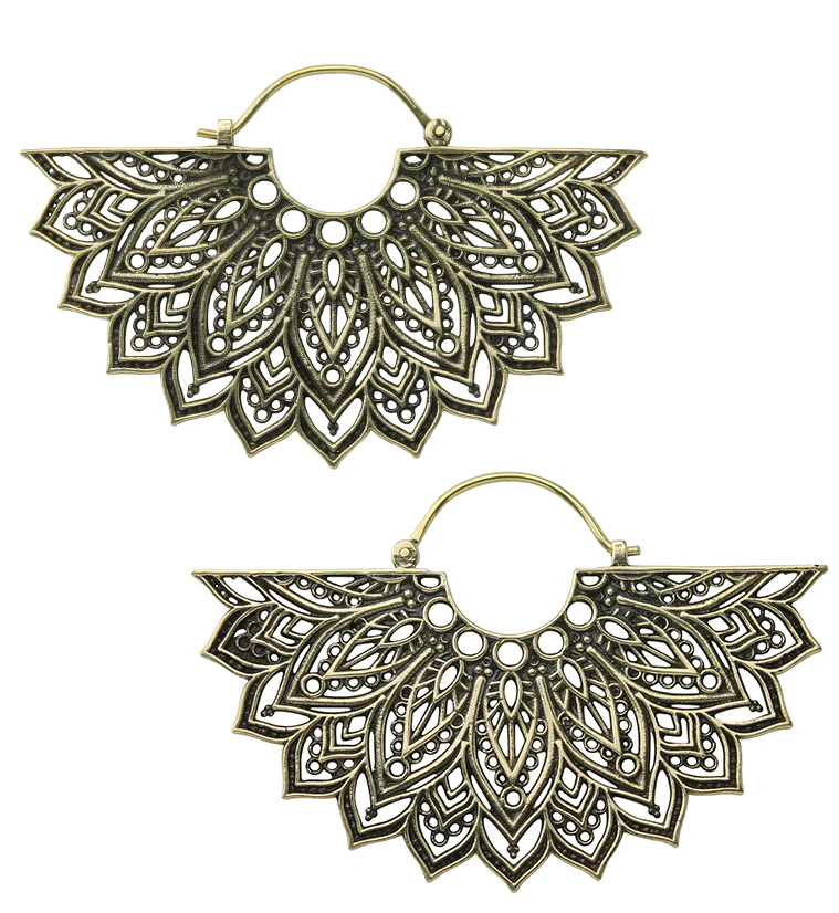 Half Manda Brass Ear Weights - Image 3