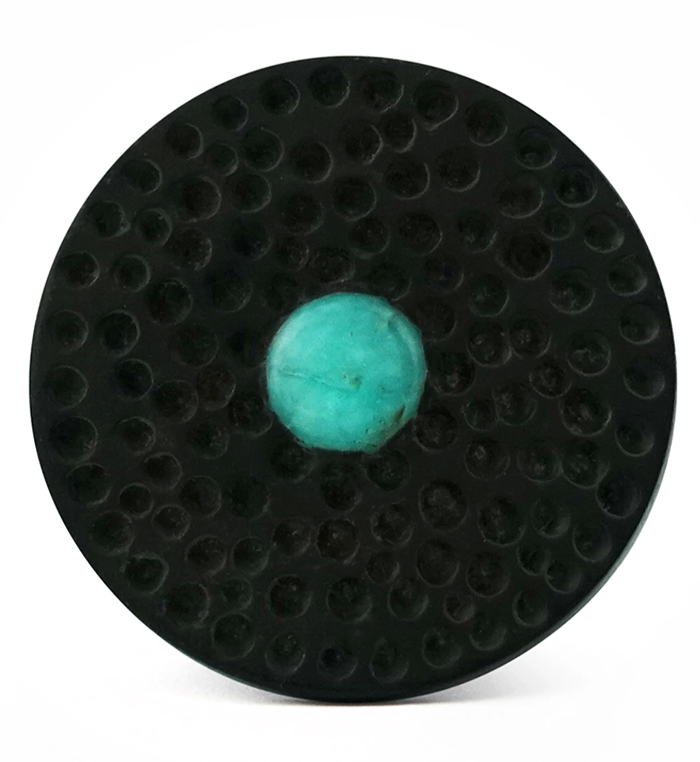 Hammered Amazonite Stone Areng Wood Mayan Flare Plugs - Image 3