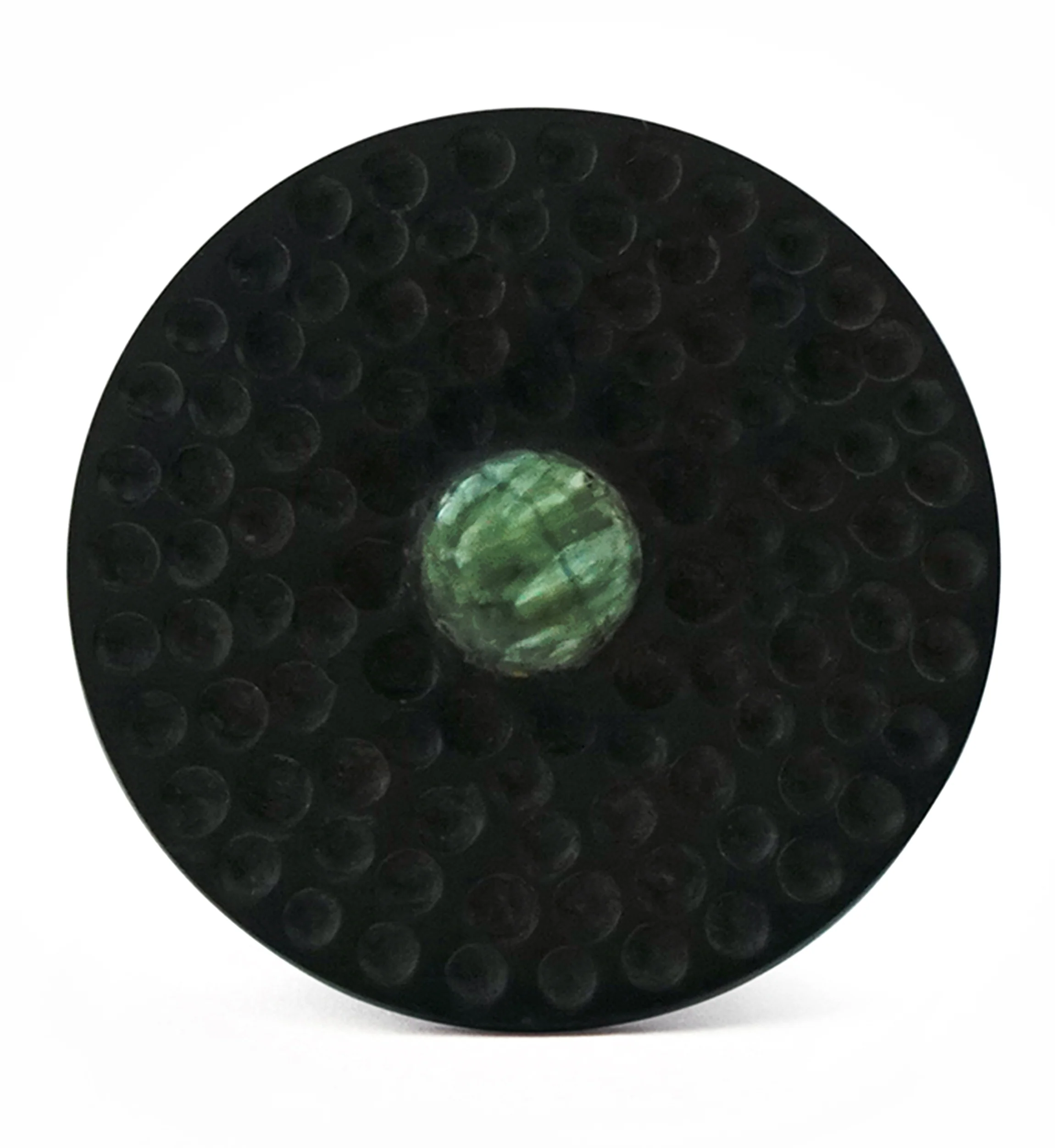 Hammered Seraphinite Stone Areng Wood Mayan Flare Plugs - Image 4