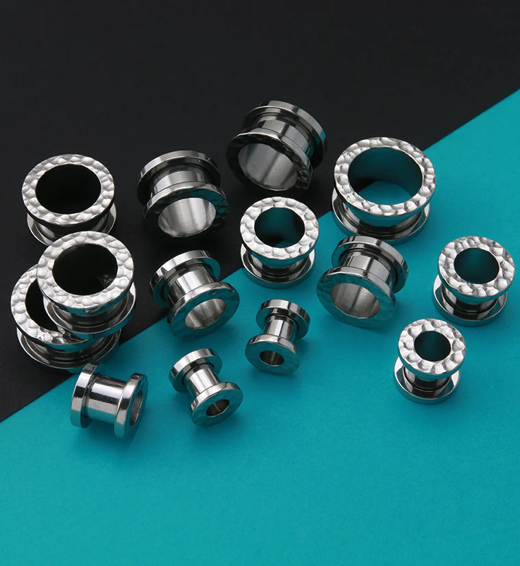 Hammered Stainless Steel Tunnels - Image 2