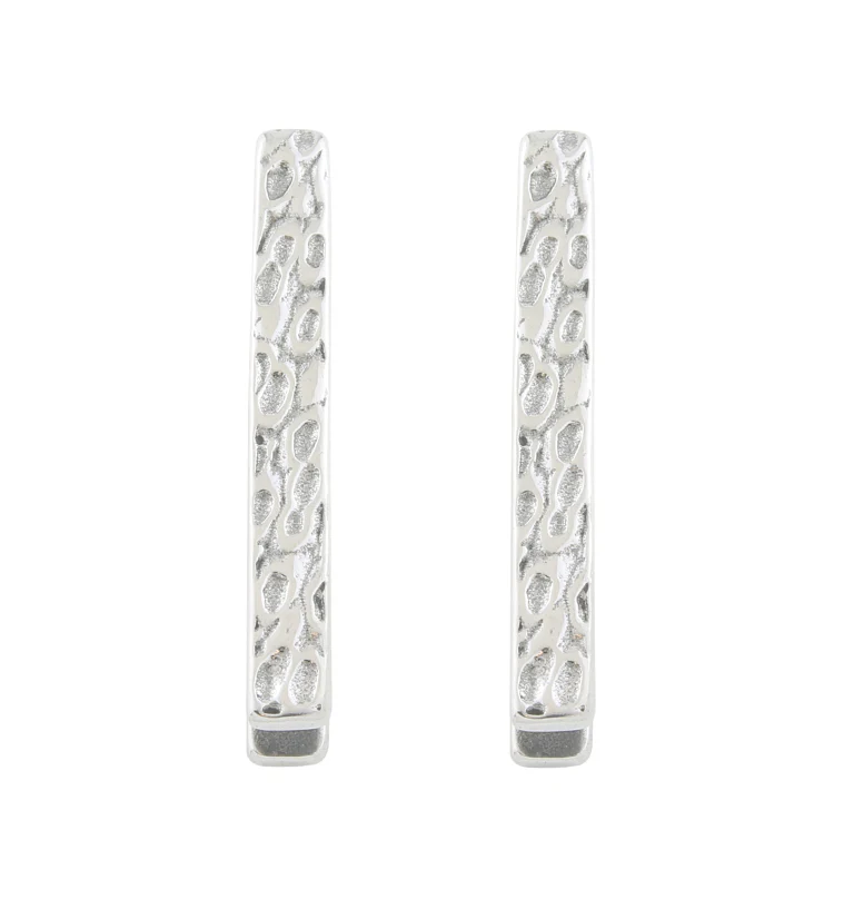 Hammered Tower Bar Ear Weights