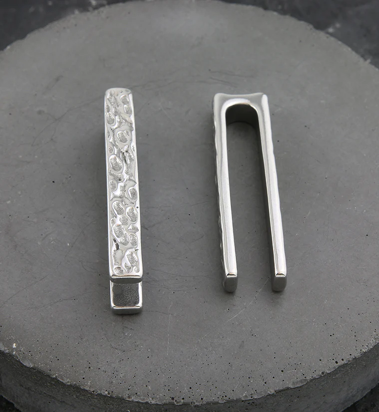 Hammered Tower Bar Ear Weights - Image 2