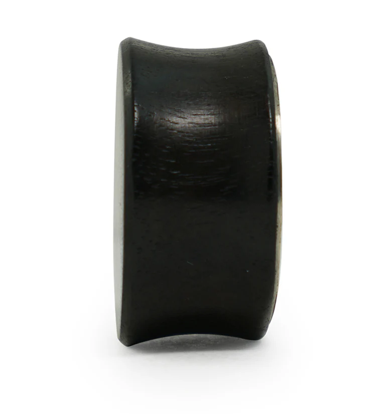 Hammered White Brass Inlay Areng Wood Plugs - Image 8