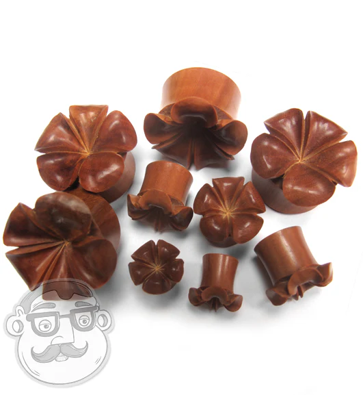 Hawaiian Flower Wood Plugs - Image 5