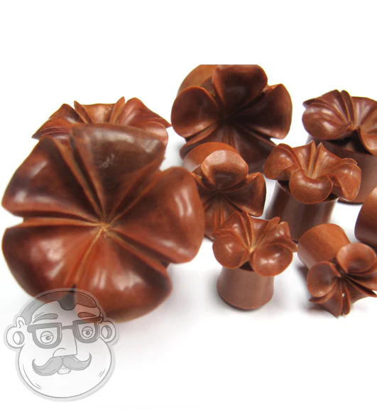 Hawaiian Flower Wood Plugs - Image 6