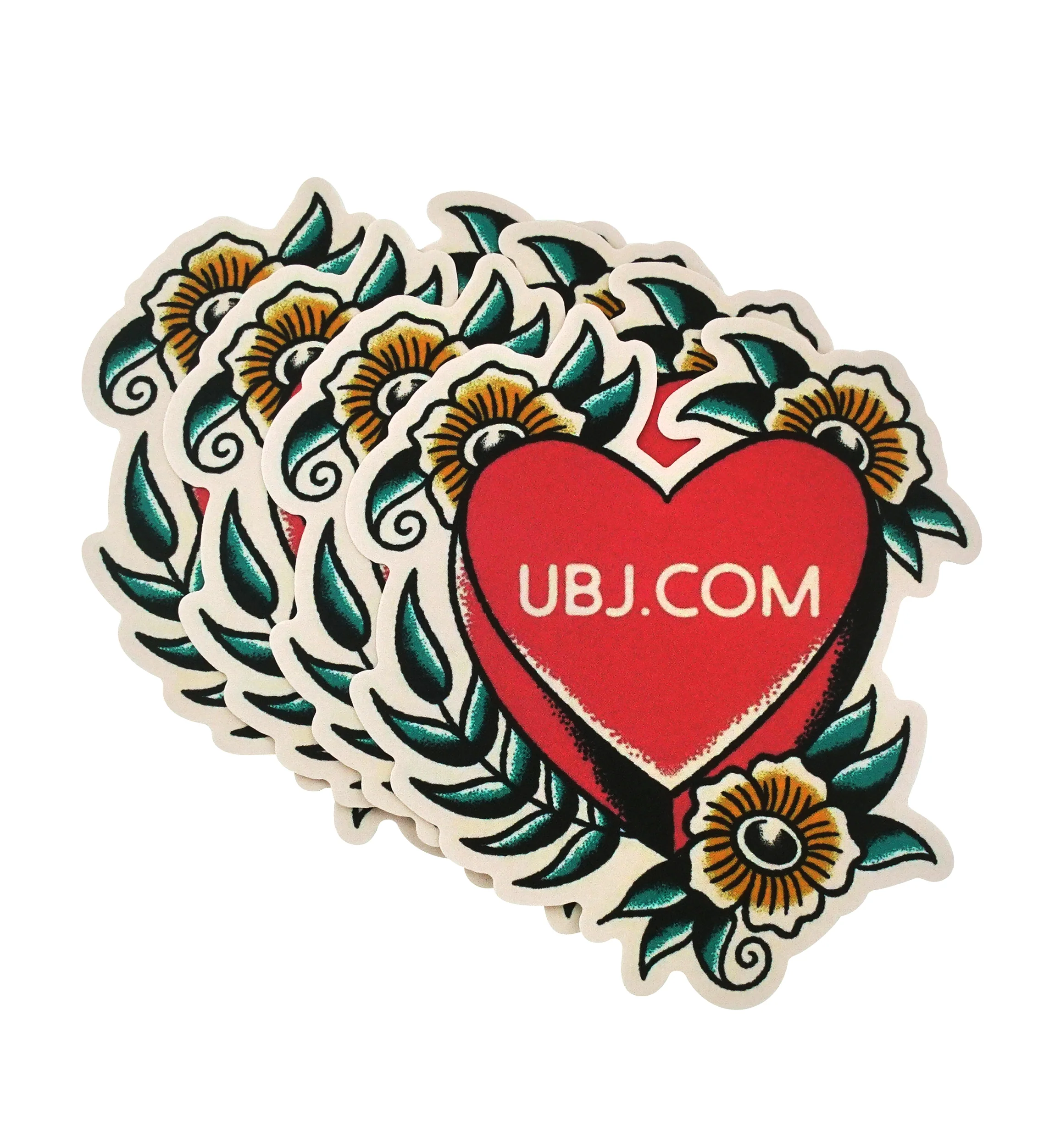 Candy Heart UBJ.com Sticker Pack (4 pack)