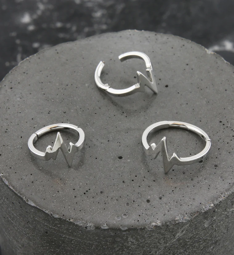 Pulse Stainless Steel Hinged Segment Ring - Image 2