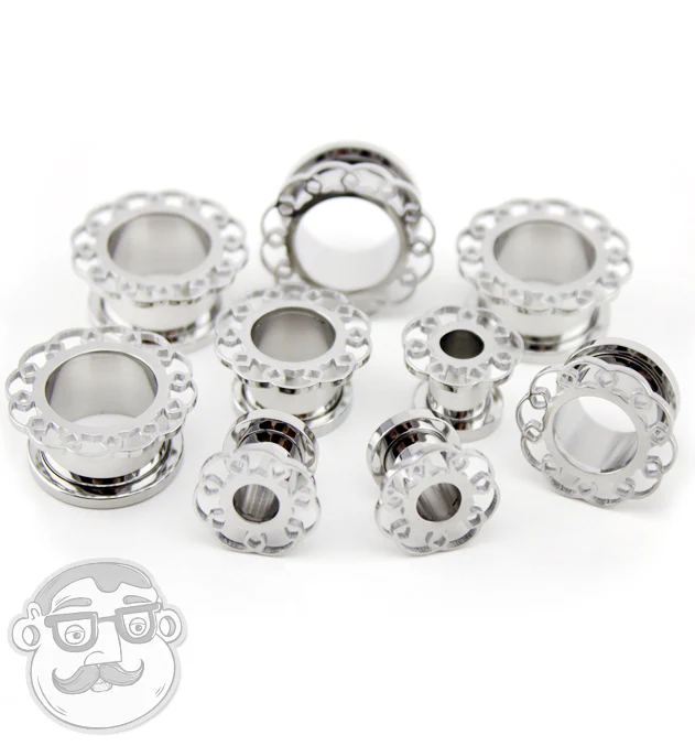 Helix Ornamental Stainless Steel Tunnel Plugs - Image 4